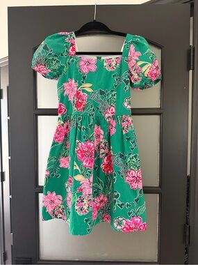 Lilly Pulitzer Girls Shivangi Dress in Multi Safari Sanctuary Size 12